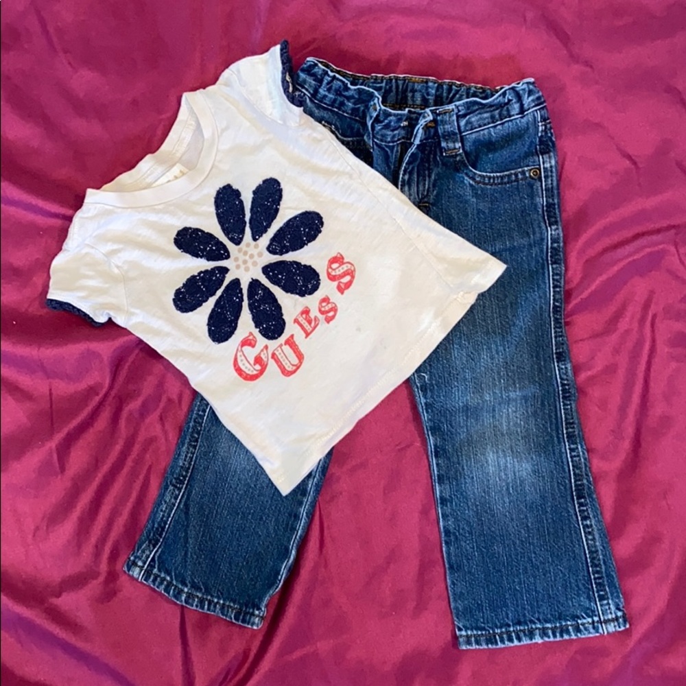 Guess shirt and Wrangler jeans 2T